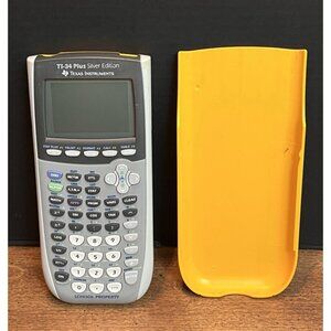 Texas Instruments TI-84 Plus Silver Graphing Calculator School Property Yellow